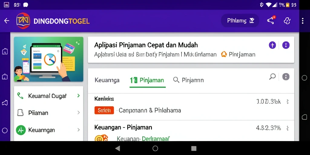 Antarmuka DINGDONGTOGEL yang simpel dan fungsional untuk pinjaman.