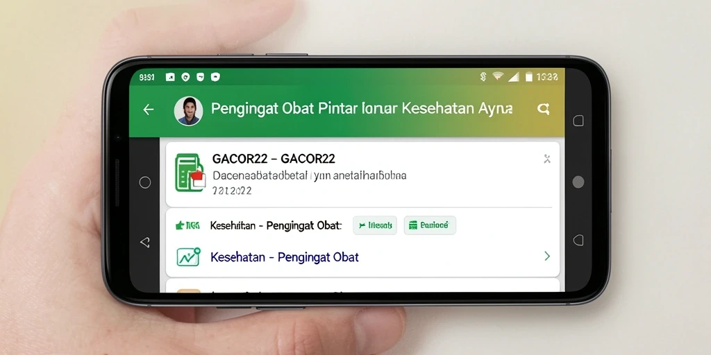 Tampilan utama GACOR22 yang menampilkan jadwal pengingat obat.