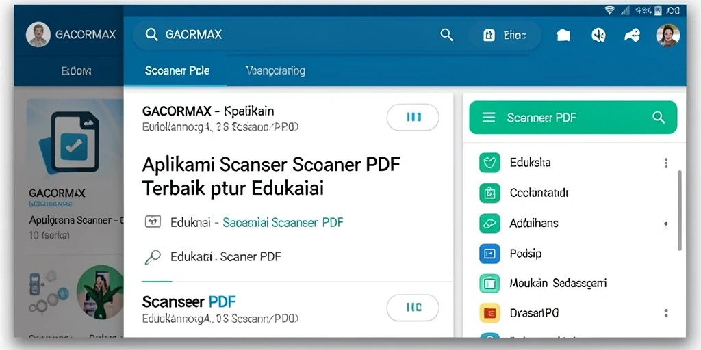 Antarmuka aplikasi GACORMAX yang sederhana dan fungsional untuk Scanner PDF.