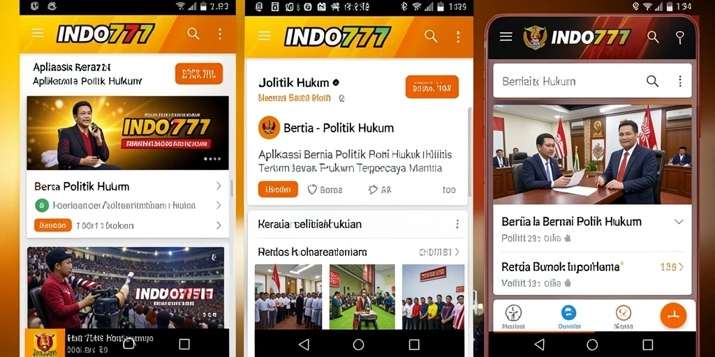 Tampilan antarmuka INDO777 yang modern dalam menyajikan berita politik hukum.