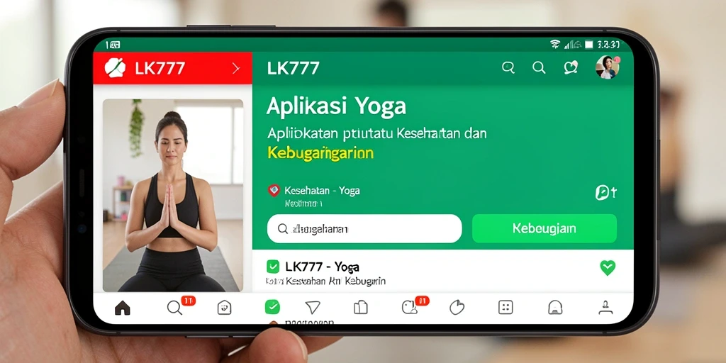 Antarmuka LK777 yang intuitif dan menarik untuk latihan yoga.