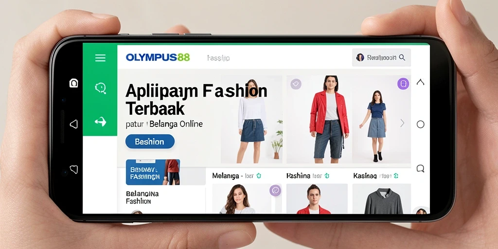 Screenshot utama OLYMPUS88 yang menunjukkan antarmuka belanja fashion.