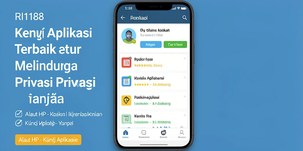 Tampilan antarmuka pengguna aplikasi Kunci Aplikasi RI188.