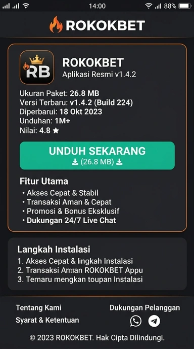 Cara Mudah Unduh dan Instal APK rokokbet